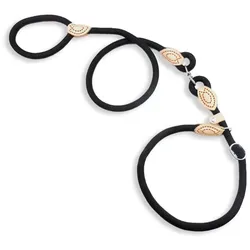 Monkimau Hundeleine Hundeleine mit Zugstopp Halsband für große Hunde - Leine Nylon in, Nylon (Packung) schwarz