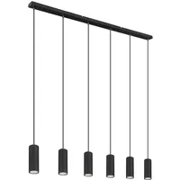 GLOBO LIGHTING Hängelampe Pendelleuchte schwarz 6 flammig schwarz Metall