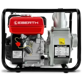 Eberth Wasserpumpe 6,5PS Schmutzwasserpumpe 60.000l/h 3 Zoll Anschluss 7m Ansaughöhe 30m Förderhöhe