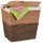 Relaxdays Wäschekorb 87 L Beige,Hellbraun,Schwarz