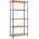 Schwerlastregal Lagerregal 180x80x30 cm Traglast pro Boden 150 kg 5 Stk Stecken Blau/Orange