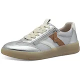 Jana Damen Sneaker flach Silber 38
