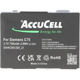 AccuCell Akku passend für Siemens C75, 750mAh