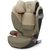 CYBEX Gold Kinder-Autositz Solution S-Fix, Für Autos mit und ohne ISOFIX, Gruppe 2/3 (15-36 kg), Ab ca. 3 bis ca. 12 Jahre, Classic Beige