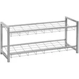 Haku-Möbel Schuhregal 80 x 38 x 30 cm grau / grau