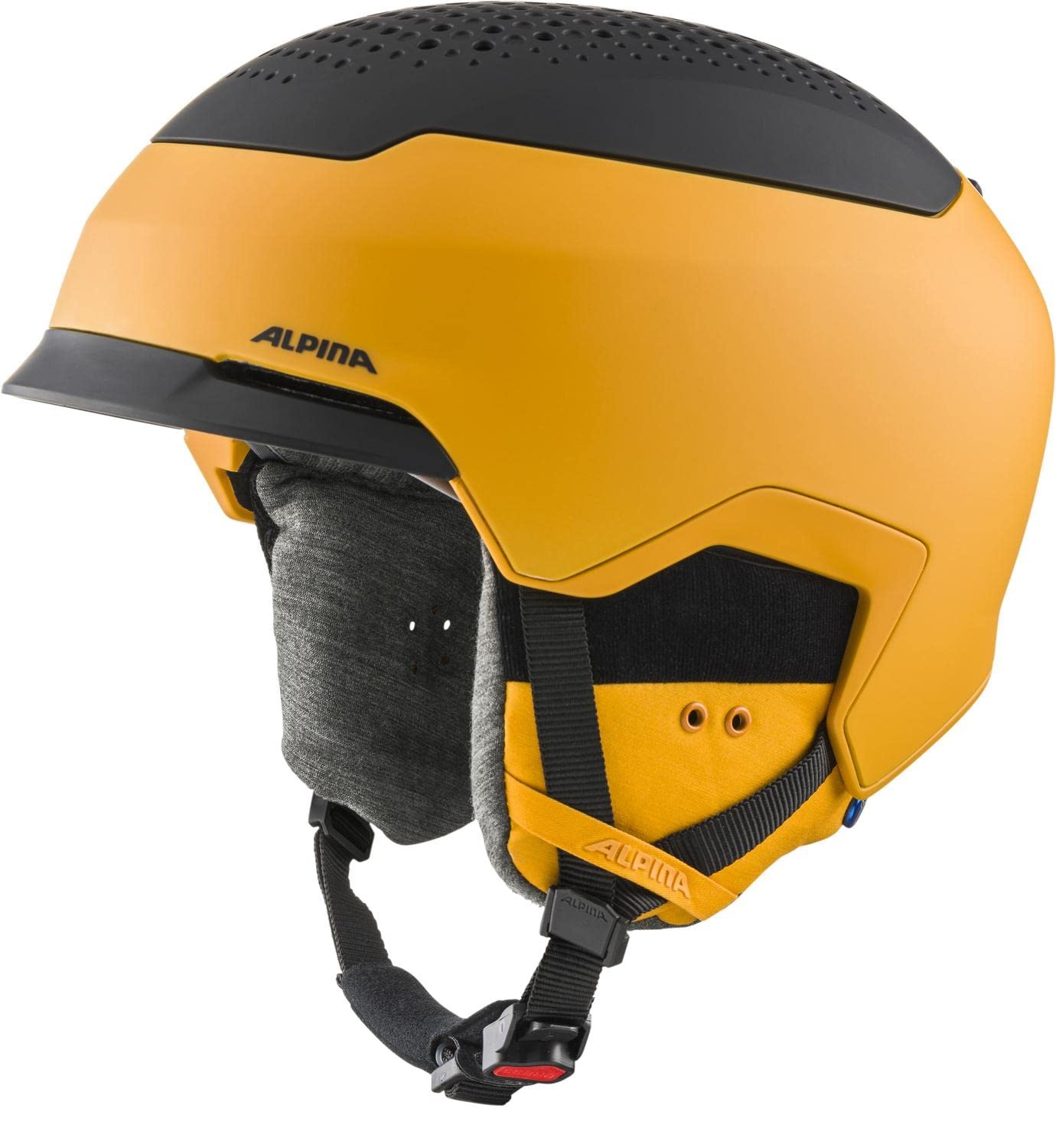 Alpina Unisex-Erwachsene GEMS Skihelm, Burned-Yellow Black matt, 51-55