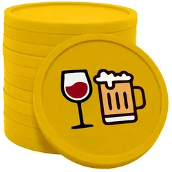CombiCraft Wertmarken Chips Bier & Wein - 100 Stück - 29 mm Durchmesser