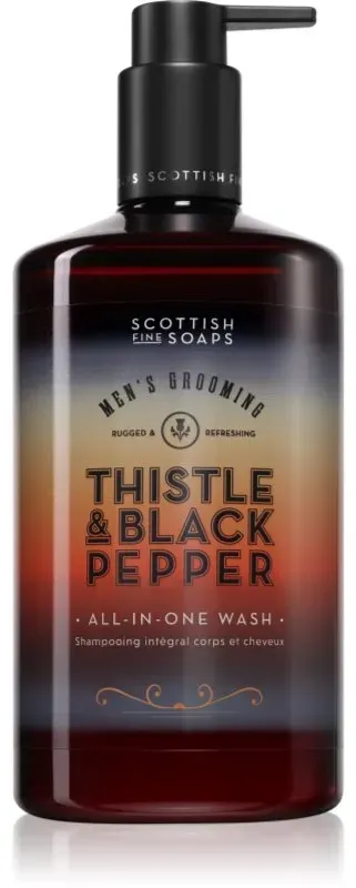Scottish Fine Soaps Thistle & Black Pepper Seife für Gesicht, Körper und Haare 500 ml