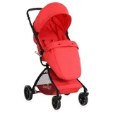 Lorelli Kinderwagen SPORT mit Korb, verstellbares Sonnendach, Fußsack, klappbar rot