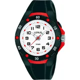 Lorus Unisex Kinder Analog Quarz Uhr mit Edelstahl Armband R2377NX9, Rot