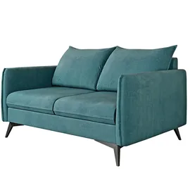 s-style möbel 2-SITZER-SOFA Pulse Türkis Luxusmicrofaser