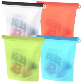 Intirilife 4er-Set Lebensmittelbeutel 1L in Transparent - Gr.: onesize