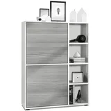 Vladon Highboard 79 x 105,5 x 35,5 cm Anthrazit / Weiß