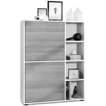 Vladon Highboard 79 x 105,5 x 35,5 cm Anthrazit / Weiß