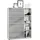 Vladon Highboard 79 x 105,5 x 35,5 cm Anthrazit / Weiß
