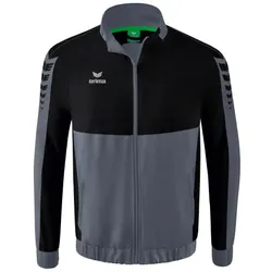 Erima Präsentationsjacke Six Wings (100% Polyester, Stehkragen, ohne Innenfutter) grau/schwarz Herren