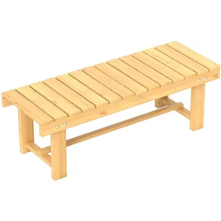 Outsunny Gartenbank 110 x 35 x 38 cm Natur