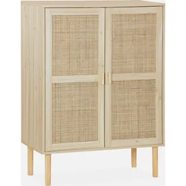sweeek Aufbewahrungsschrank 80 x 0 x 0 cm Holzoptik / Beige