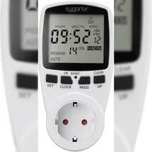Sygonix 1625525 Steckdosen-Zeitschaltuhr digital Wochenprogramm 3680 W Timer-Funktion, START/STOPP-Funktion, Zufallsfunktion