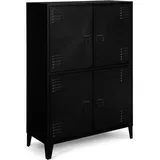 Schrank ester 4 Türen Metall schwarz Industriedesign