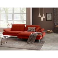 W.Schillig Ecksofa »enjoy&MORE«, mit Sitztiefenverstellung, Füße silber matt, Breite 294 cm rot