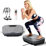 Vibrationsplatte,Rüttelplatte Sport für Zuhause,120 Vibrationsstufen 10 Programme ,Vibrationsplatte mit Eingebauter Bluetooth-Lautsprecher für Ganzkörpertraining,Muskelaufbau und formung,(200 kg)