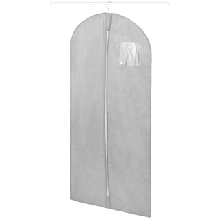 Compactor RAN10163 Kleidersack, lange Länge für Kleider und Mäntel, Reißverschluss, staubdicht, Grau, 60 x 137 cm