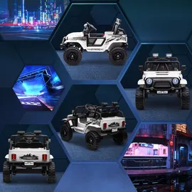 aiyaplay Kinder Elektroauto Geländewagen weiß (1-tlg)