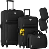 monzana Koffer Set 5-tlg. Schwarz