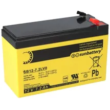 Sun Battery SB12-7.2LV0 AGM Akku 12V 7,2Ah Blei-Akku mit VDS