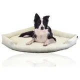 Rohrschneider ® XXL Eck-Hundebett für große Hunde aus Cord XL