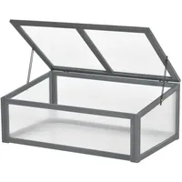 Outsunny Frühbeet Holz, Mini Gewächshaus 100 x 65 x