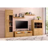 Home Affaire Wohnwand »Ribe«, (Set, 5 St.), teilmassives Holz, beige