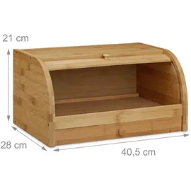 Relaxdays Brotkasten braun