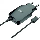 2GO USB-Netz-Ladegerät 110V-240V - schwarz