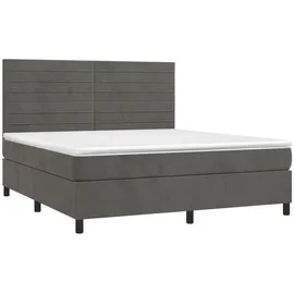 vidaXL Boxspringbett 180 x 200 cm Dunkelgrau
