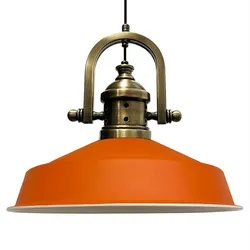 Bamyum Asletl Vintage Metall Orange Pendelleuchte