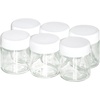 Joghurtbecher, 6 Glas-Joghurtbecher im Set, Volumen pro Becher: 0,21Liter, Glas/Weiß, JM 2