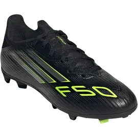 adidas F50 League FG/MG Kinder Core Black/Iron Metallic/Lucid Lemon 28