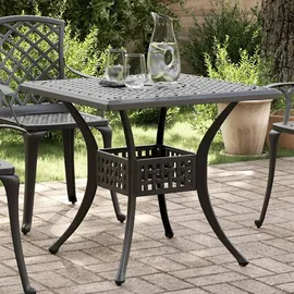 vidaXL Gartentisch 80 x 80 x 75 cm Schwarz