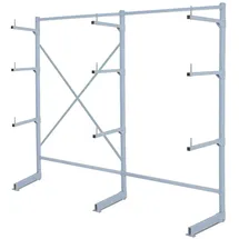 BRB-Lagertechnik BRB Kragarmregal komplett, verzinkt, HxBxT 1950x2090x450 mm, 3 Ständer und 9 Arme