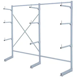BRB-Lagertechnik BRB Kragarmregal komplett, verzinkt, HxBxT 1950x2090x450 mm, 3 Ständer und 9 Arme