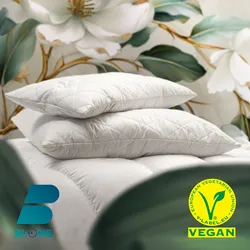 Microfaserkissen JOHN COTTON "Vegan, Anna, 40x80, 80x80, tierfreundlich und luxuriös", weiß, B:40cm H:15cm L:80cm, Bezug: 100% Polyester. Füllung: 100% Polyester, Kopfkissen, Hochwertige, hypoallergene Füllung. Atmungsaktiv und pflegeleicht