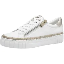 Marco Tozzi Plateau Sneaker Damen Beige/Weiß 42