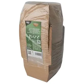 Papstar Feinkostboxen eckig 1000 ml 40 St. Braun