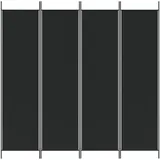 vidaXL Paravent Schwarz 200x200 cm Stoff