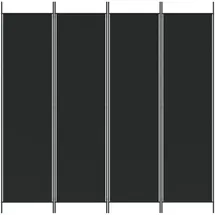 vidaXL Paravent Schwarz 200x200 cm Stoff