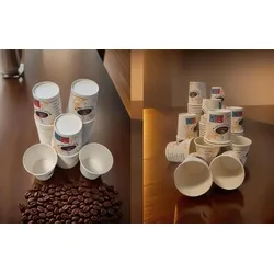 Lauroo Espresso TO GO Becher, Coffee To Go Becher, Kaffeebecher – TO GO 100 ml, 4 oz (10 x 50) -500 Stück