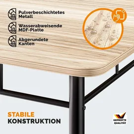 CASARIA CASARIA® Esstisch mit 4 Stühlen Holz Eiche hell