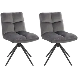 HOME DELUXE Esszimmerstuhl NODA - Farbe: Hellgrau, Menge: 2